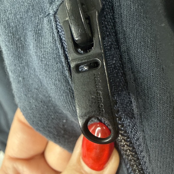 LULULEMON Jacket Men's XXL Blue Full Zip Puff Collar Elbow Performance M41465 - Picture 3 of 8